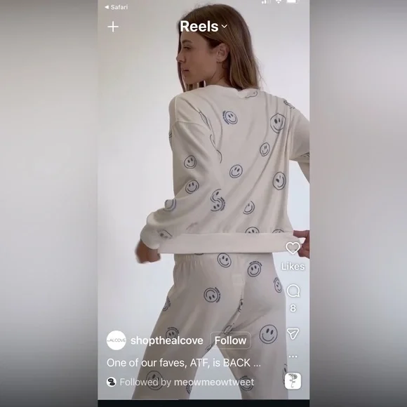 A.T.F All Time Favorite Malibu Smiley lounge set top pants M - Picture 6 of 7